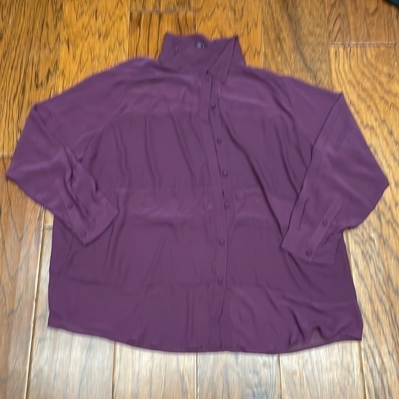 Torrid purple button down blouse. - Picture 1 of 5